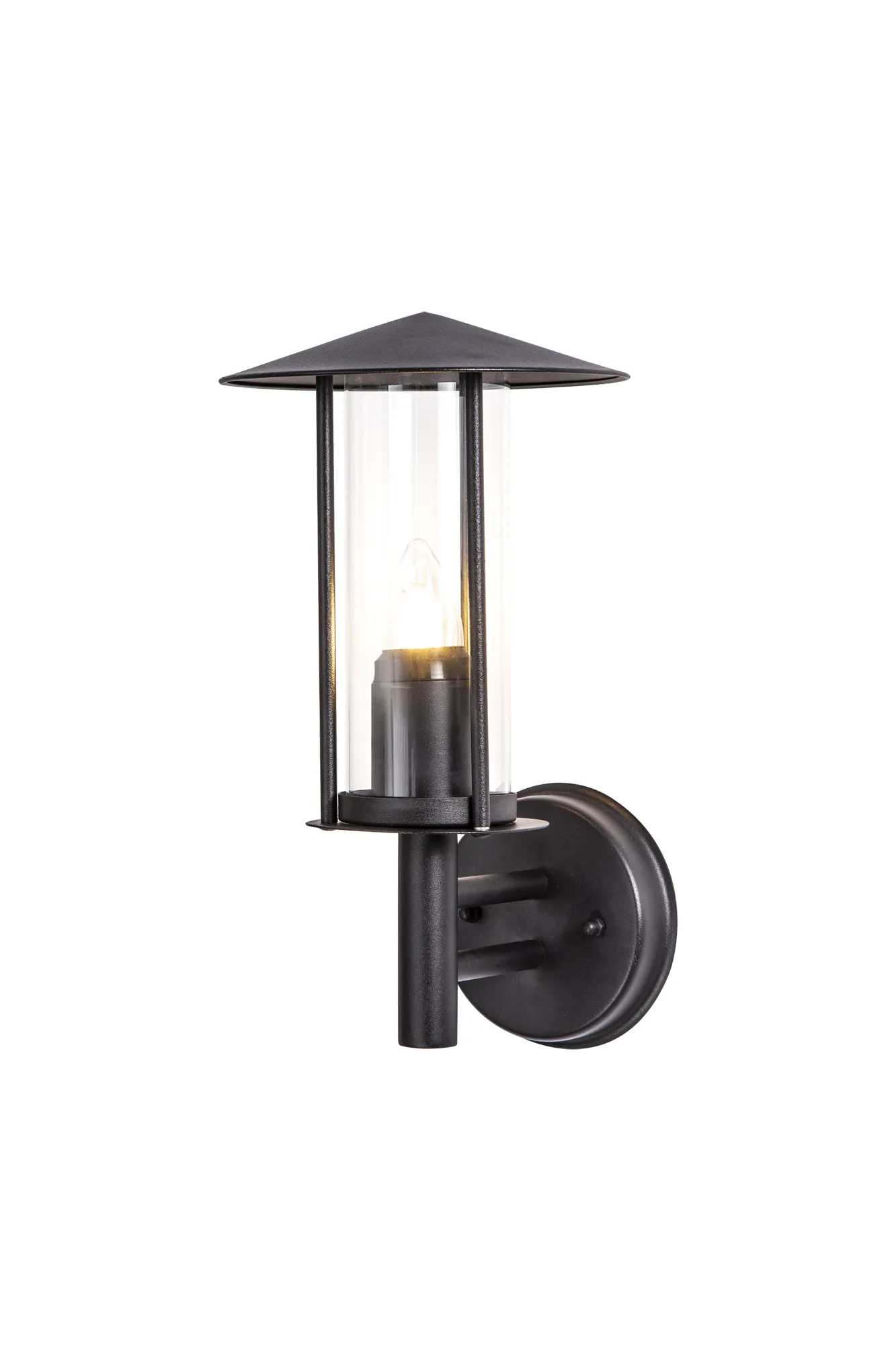 D0643  Dalton IP44 Wall Lamp 1 Light Black